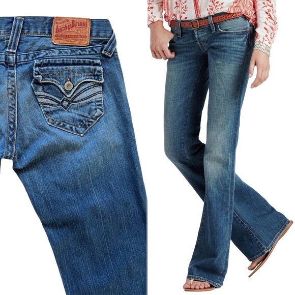 Lucky Brand Denim - Vintage Lucky Brand Lil Maggie Jean Denim Jeans low rise embroidery 6/28